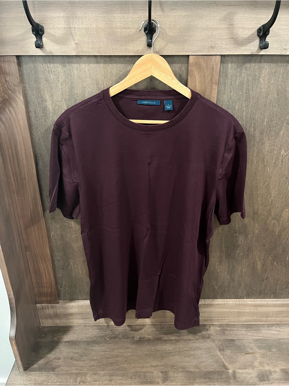 Perry Ellis Crewneck T-Shirt Burgundy